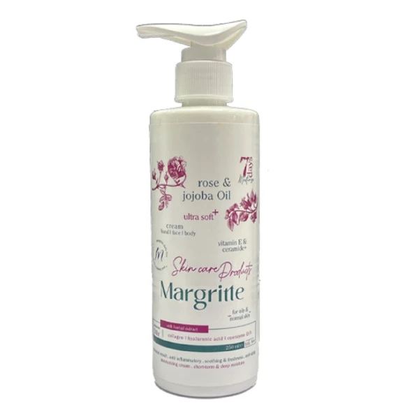 کرم مرطوب کننده مارگریت مدل Rose jojoba oil حجم 250 میلی لیتر