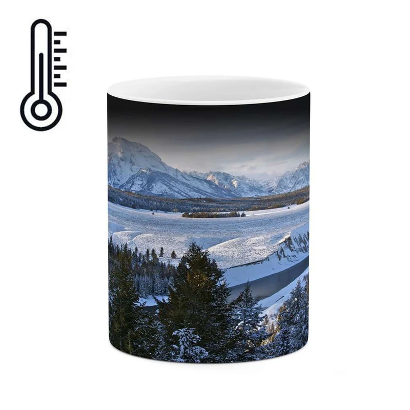 ماگ حرارتی کاکتی مدل منظره برفی کد mgh15028