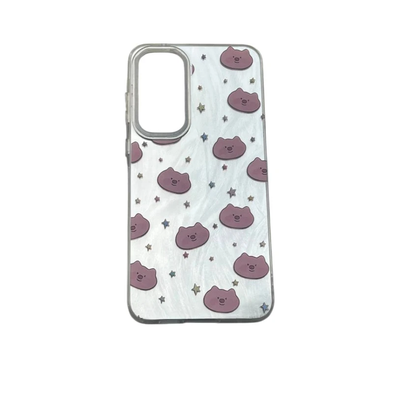 کاور مدل آینه ایی طرح خرس و ستاره  کد b01   مناسب برای گوشی موبایل سامسونگ Galaxy A12