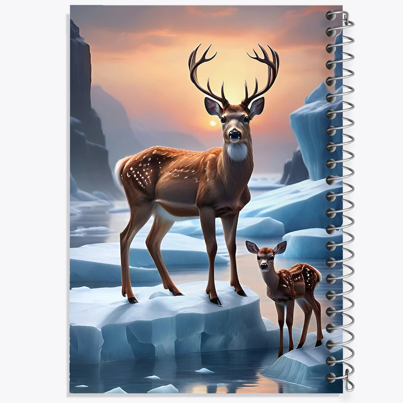 دفتر نقاشی 50 برگ خندالو طرح گوزن کد F6160