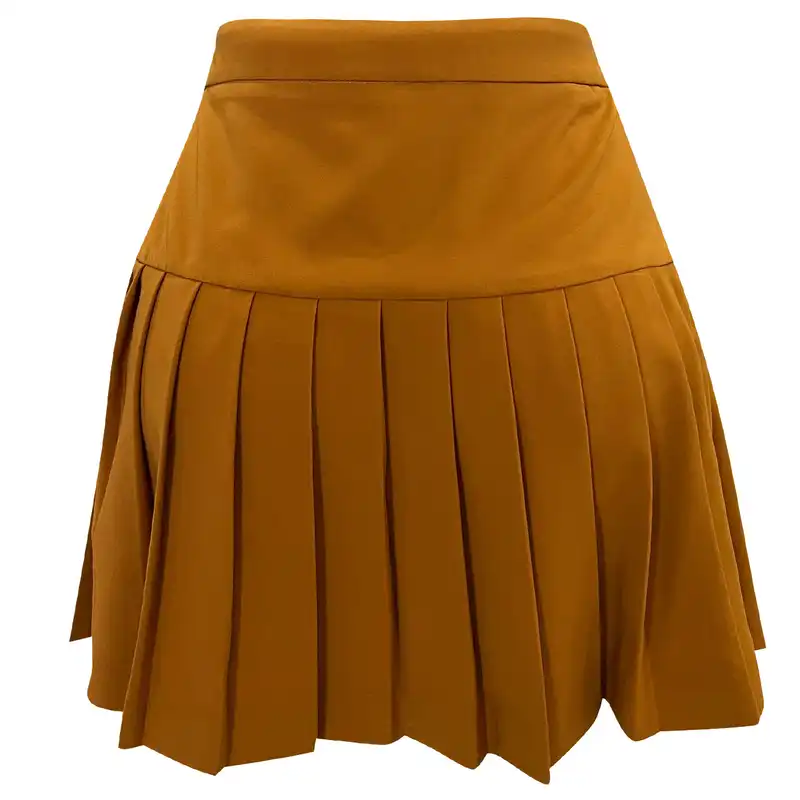 دامن چین‌دار زنانه مدل 356 رنگ آجری