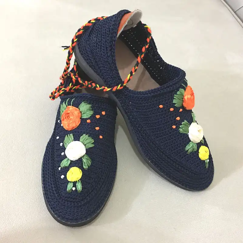 گیوه زنانه مدل گل کد 21