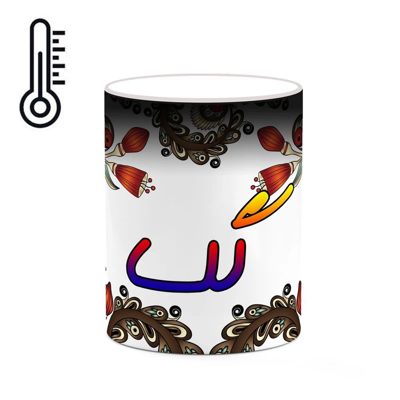 ماگ حرارتی کاکتی مدل اسم گلسا طرح سنتی گل و بته کد mgh46790