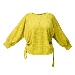 بلوز آستین بلند زنانه ربکا مدل بغل گت‌دار رنگ زرد