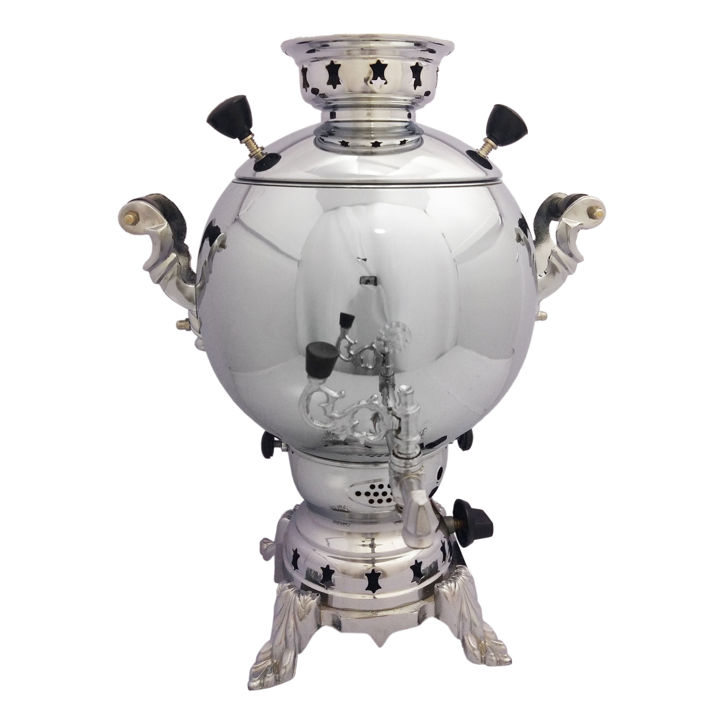 سماور گازی ظافر مدل توپی ظرفیت 6 لیتر