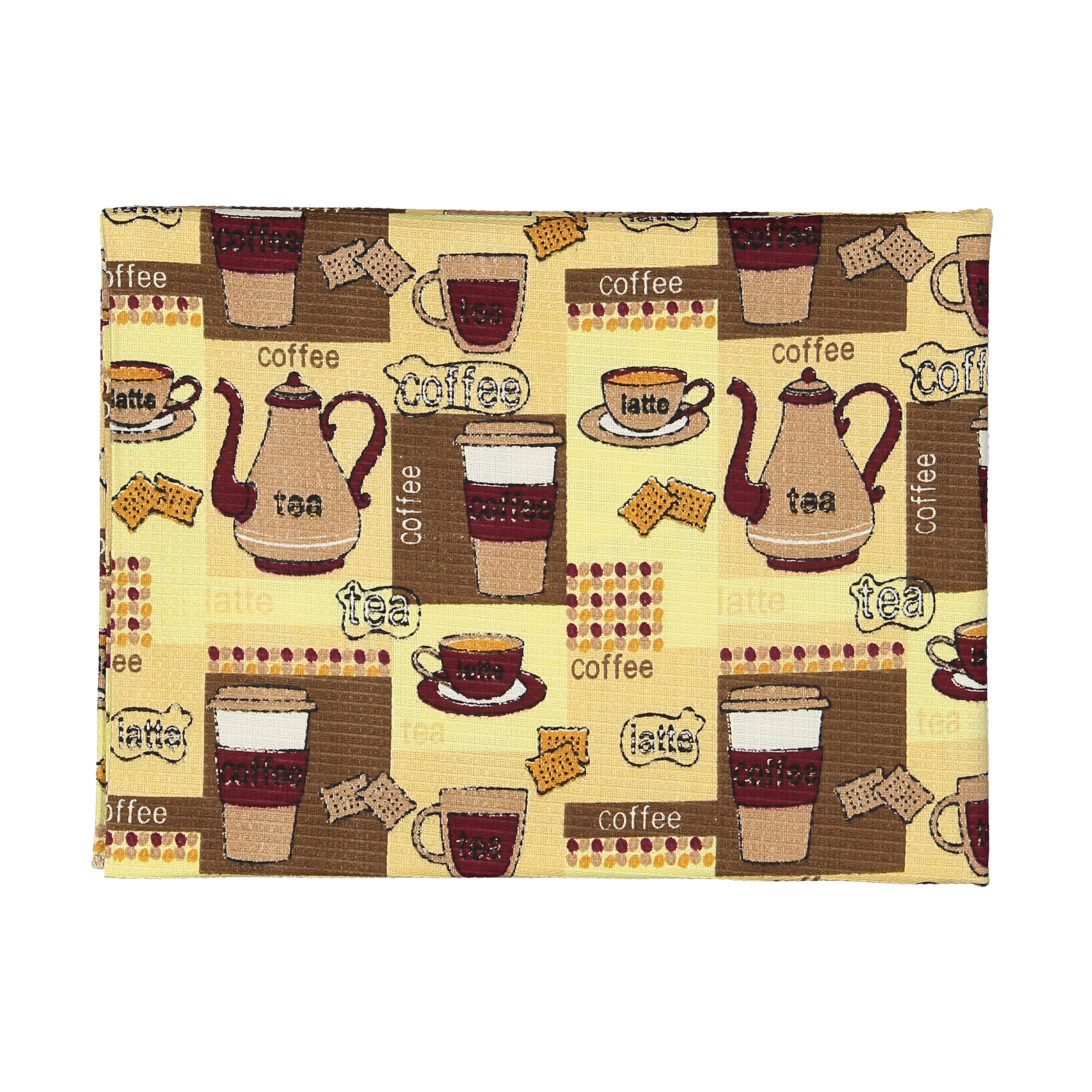 دستمال آشپزخانه میلدا طرح کافه لاته