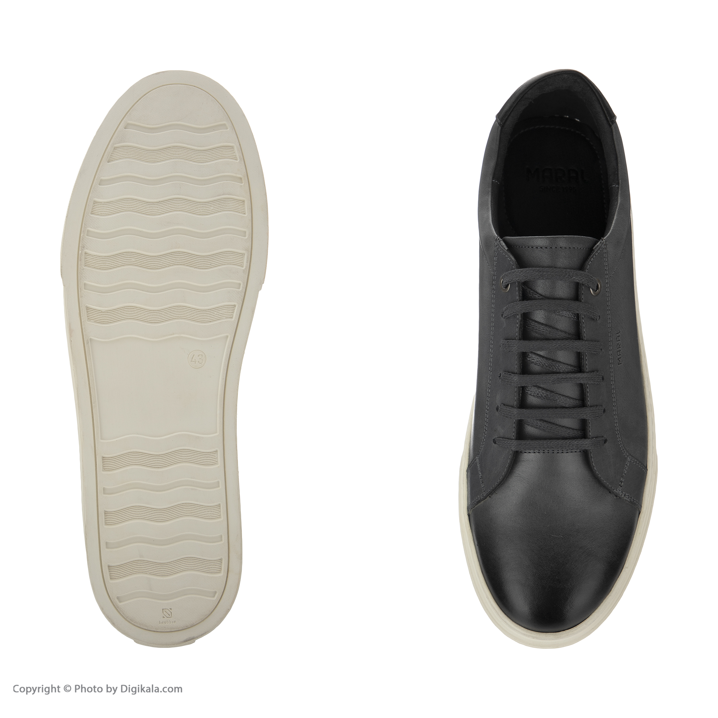 کفش روزمره مردانه مارال چرم مدل آلبرتو cab-Gray -  - 2