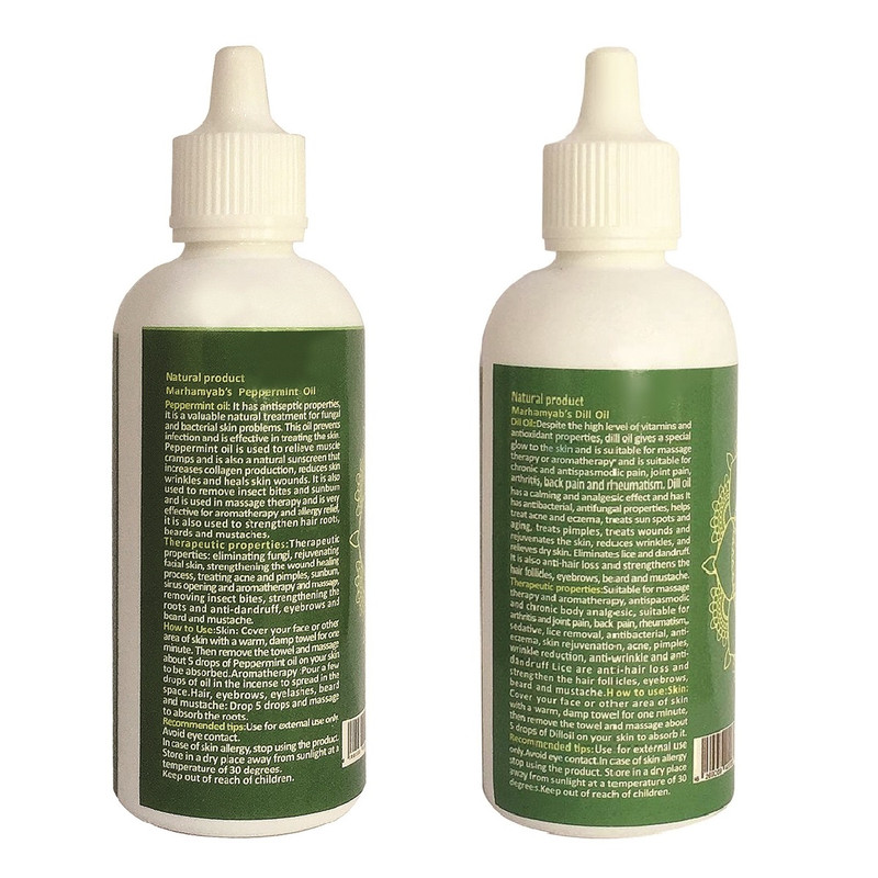 روغن تقویت کننده مو، مژه و ابرو مرهم یاب مدل شوید و نعنا فلفلی حجم 80 میلی لیتر مجموعه 2 عددی روغن تقویت کننده مو، مژه و ابرو مرهم یاب مدل شوید و نعنا فلفلی حجم 80 میلی لیتر مجموعه 2 عددی
