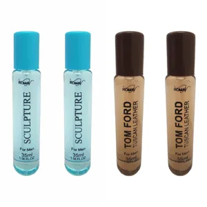 عطر جیبی مردانه رومان کد 11 حجم 35 میلی لیتر مجموعه 4 عددی