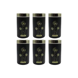 بانکه بهازکالا مدل درگلس طرح قاصدک کد YP-GLASS مجموعه 6 عددی 
