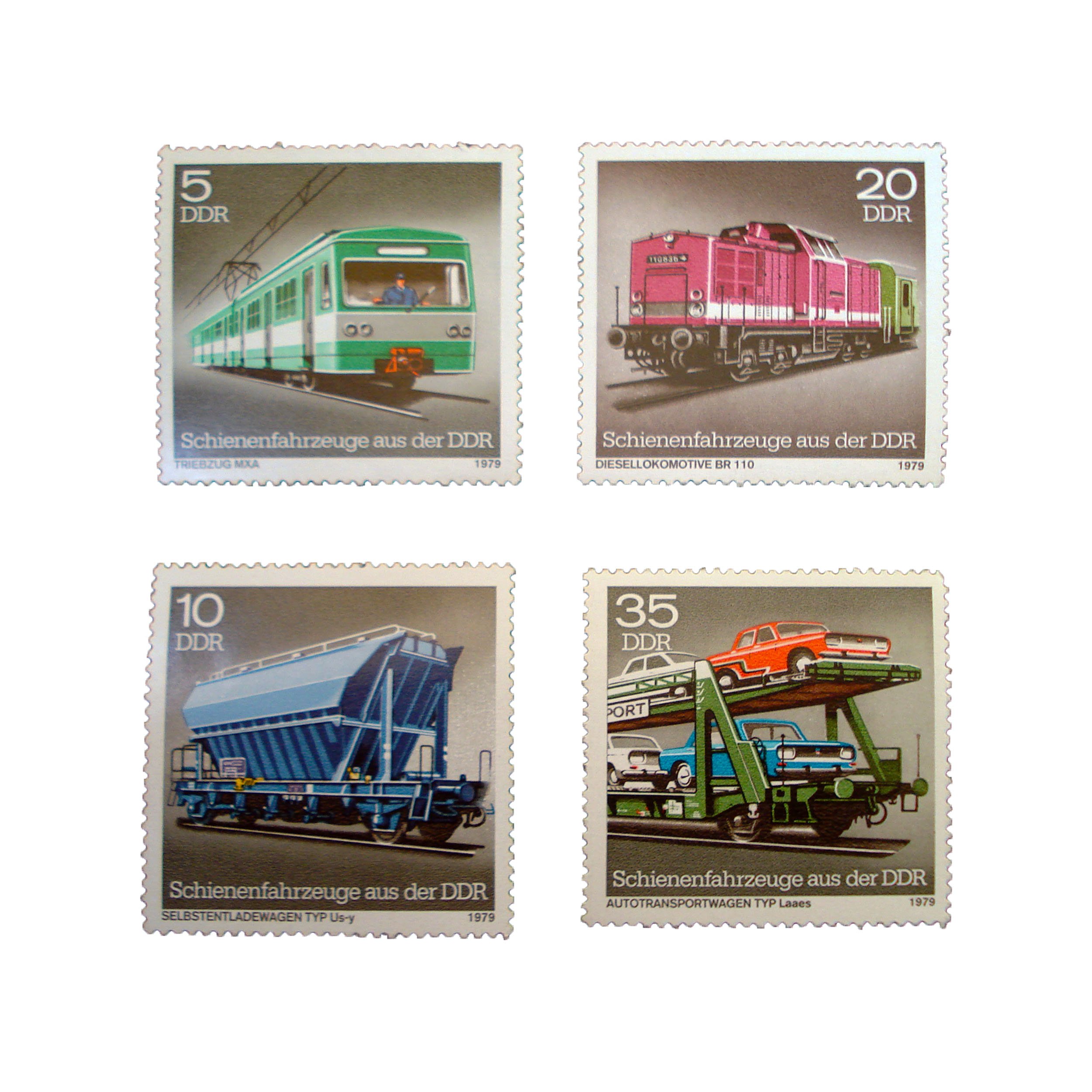 تمبر یادگاری طرح وسایل نقلیه کد vas-250 مجموعه 4 عددی