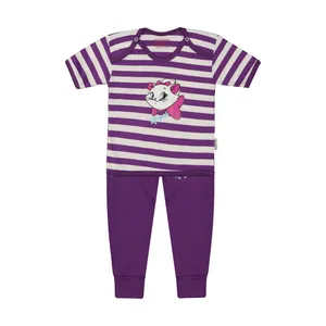 ست تی شرت و شلوار نوزادی دخترانه رویش مدل 163