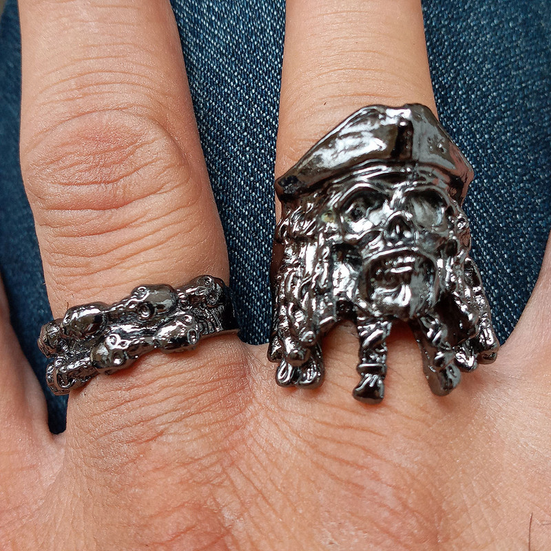 انگشتر مردانه مدل دزد دریایی ریش سیاه