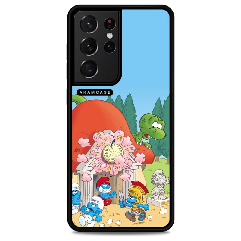 کاور آکام مدل AMC-WSGS21U-SMURFS-6 مناسب برای گوشی موبایل سامسونگ Galaxy S21 Ultra