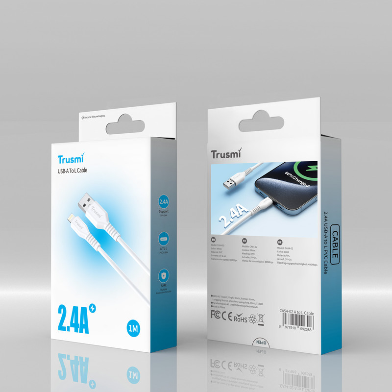 کابل تبدیل USB به لایتنینگ تراسمی مدل CA54-02 طول 1 متر
