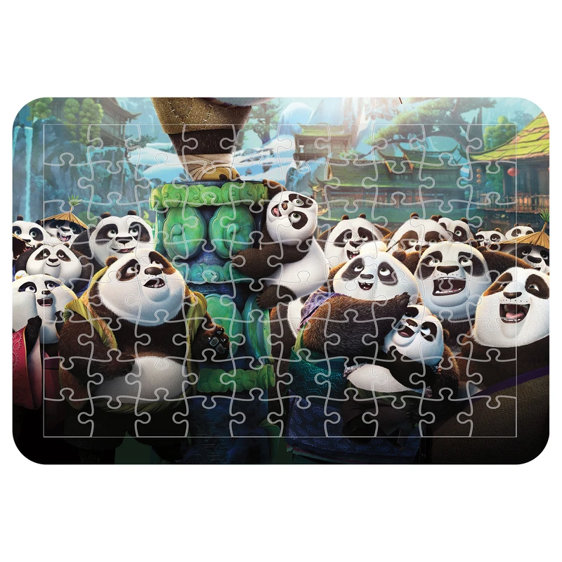 پازل 54 تکه مدل CHB1126 طرح انیمیشن پاندا کونگ فو کار