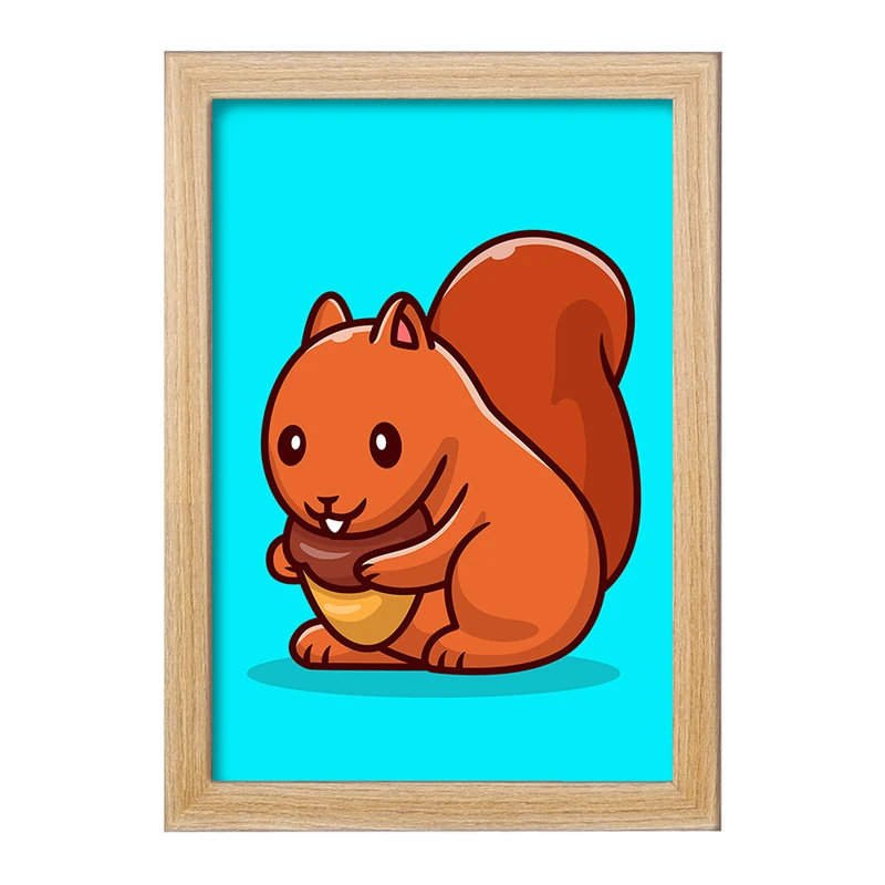 تابلو خندالو مدل حیوانات بامزه سنجاب کد 29736