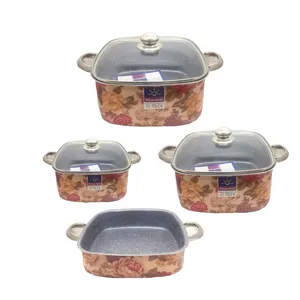 سرویس پخت و پز 7 پارچه خورشید طرح گلدار