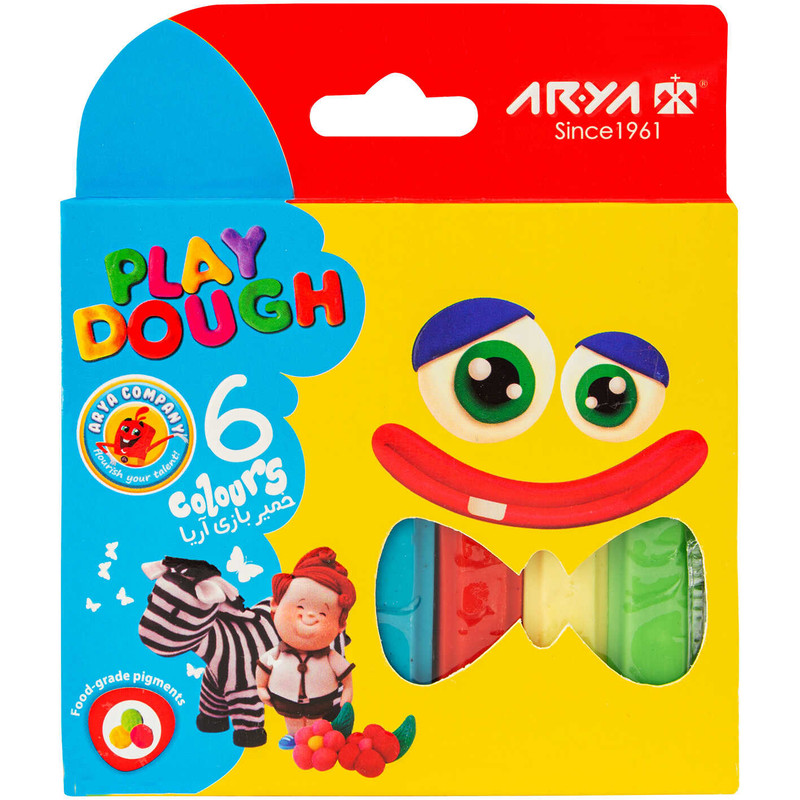 خمیر بازی آریا مدل double 6 color کد 007 بسته 2 عددی