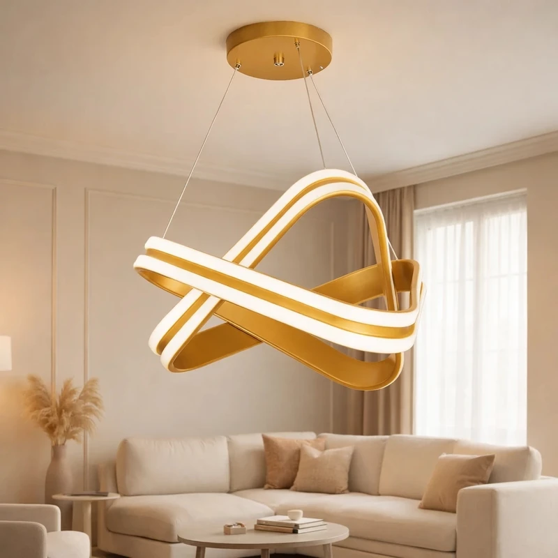 لوستر 2 شعله نورازما رشکان مدل SETAREH/3LINE