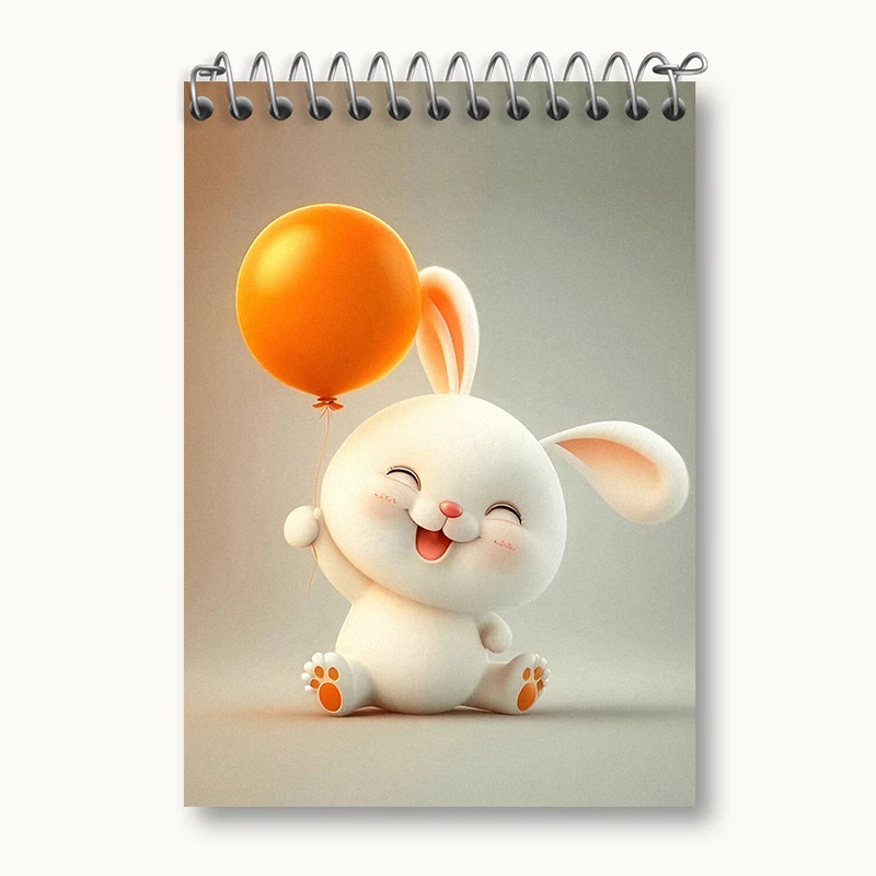 دفتر یادداشت 50 برگ خندالو طرح خرگوش کیوت کد N4086