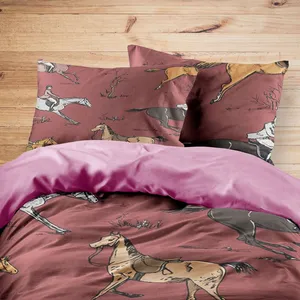 سرویس روتختی مدوپد طرح اسب دوانی مدل pod00004 یک نفره 4 تکه