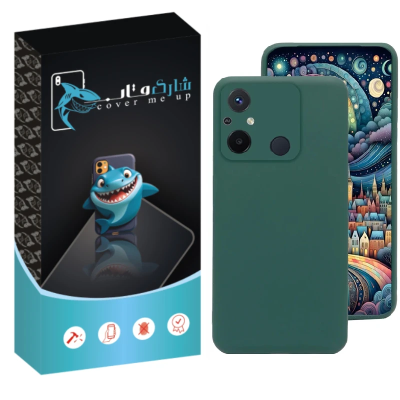 کاور شارک قاب مدل SILIK مناسب برای گوشی موبایل شیائومی Redmi 12C / Poco C55