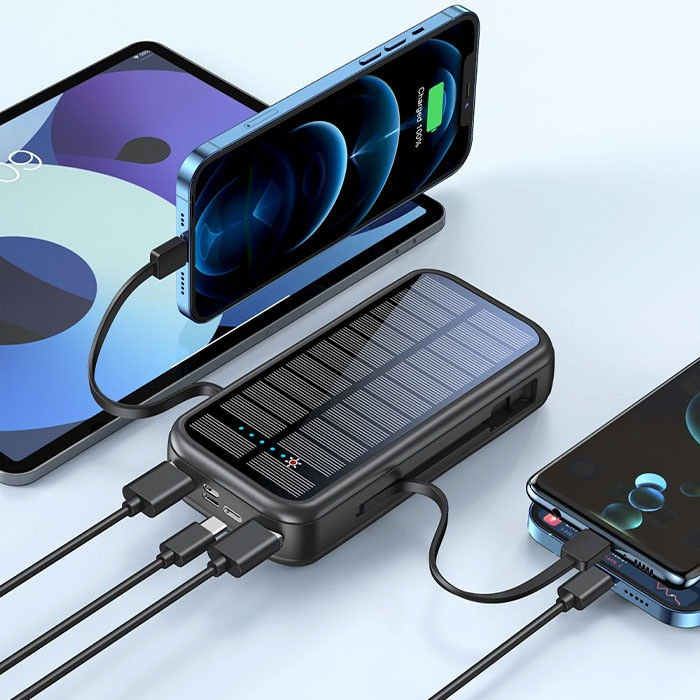 پاوربانک گرین لاین مدل PD20W SOLAR 2 ظرفیت 20000 میلی‌آمپر ساعت