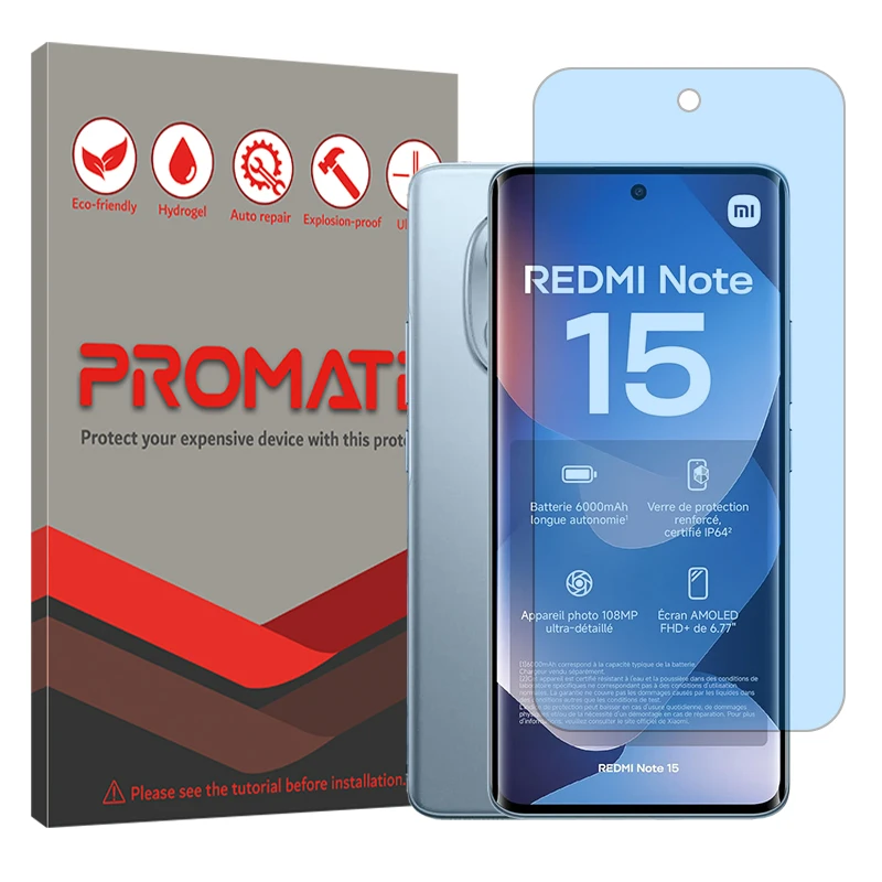 محافظ صفحه نمایش مات آنتی بلو پرومیت مدل Resistant مناسب برای گوشی موبایل شیائومی Redmi Note 15 4G