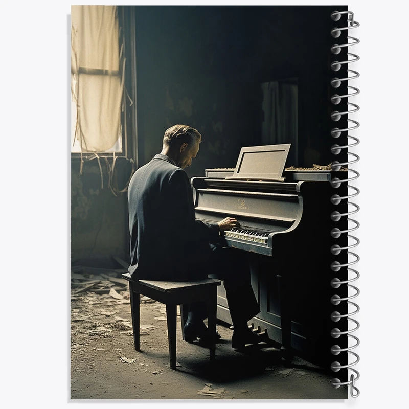 دفتر مشق 100 برگ خندالو طرح نوازنده پیانو کد F494