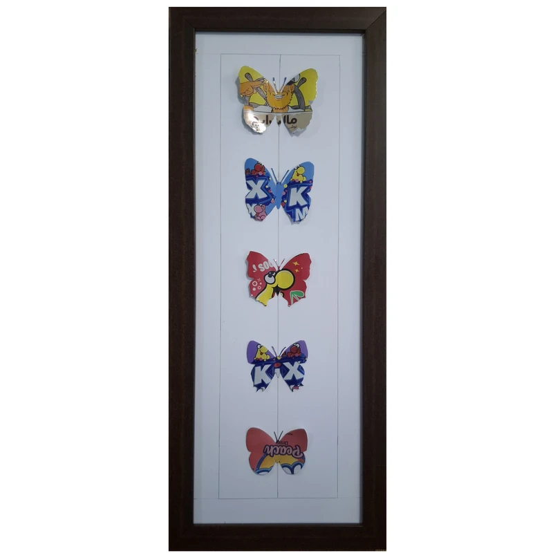  تابلو برجسته مدل پروانه های رنگارنگ پرگل کد 017