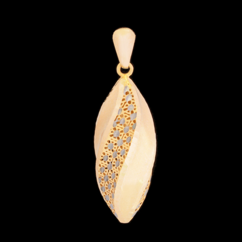 آویز گردنبند طلا 18 عیار زنانه طلای مستجابی مدل مخروطی کد 36901