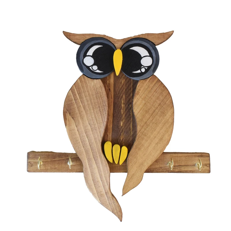 جاکلیدی چوبی مدل جغد کد 5307