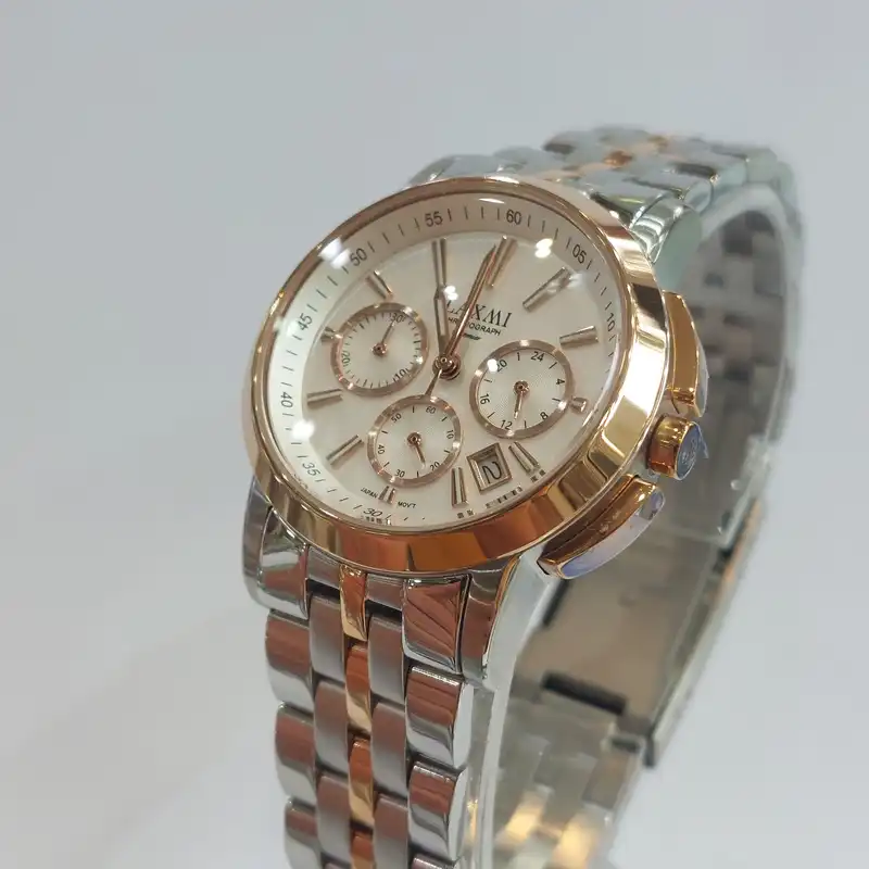 ست ساعت مچی عقربه ای زنانه و مردانه لاکسمی مدل 8552-1g  8552-1l