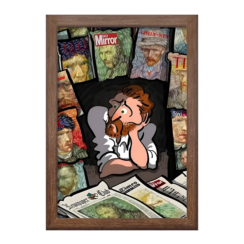 تابلو خندالو طرح ونسان ونگوگ کد F12716