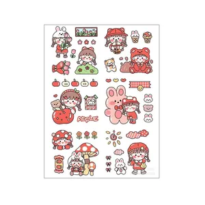 برچسب سهیلا جایروندی مدل برش نخورده طرح اسکرپ بوک دخترو دسته گل