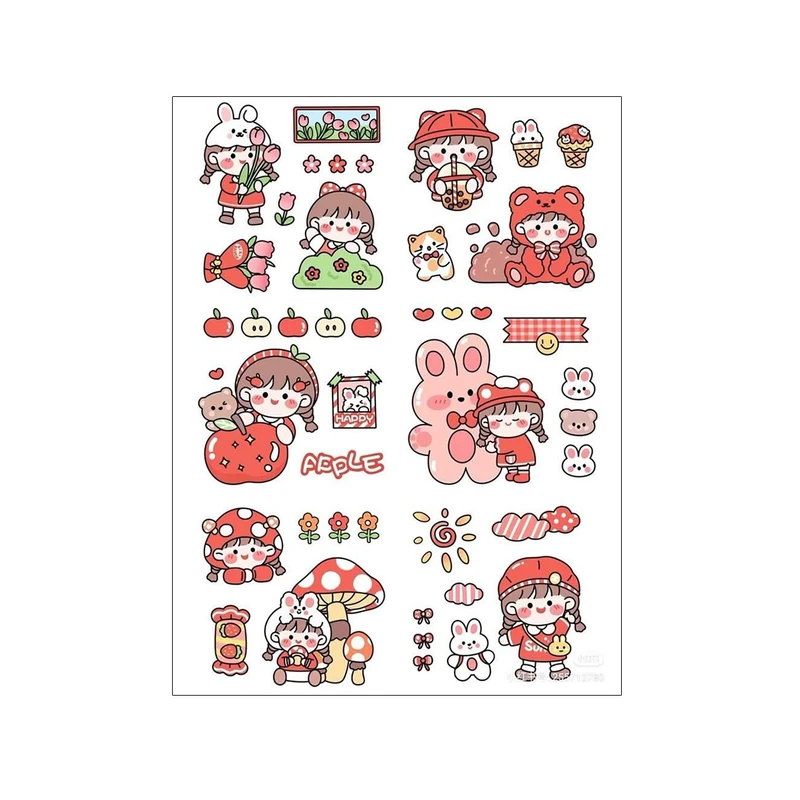 برچسب سهیلا جایروندی مدل برش نخورده طرح اسکرپ بوک دخترو دسته گل