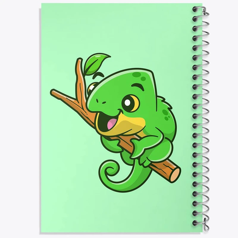 دفتر مشق 100 برگ خندالو طرح حیوانات بامزه آفتاب پرست کد 29690