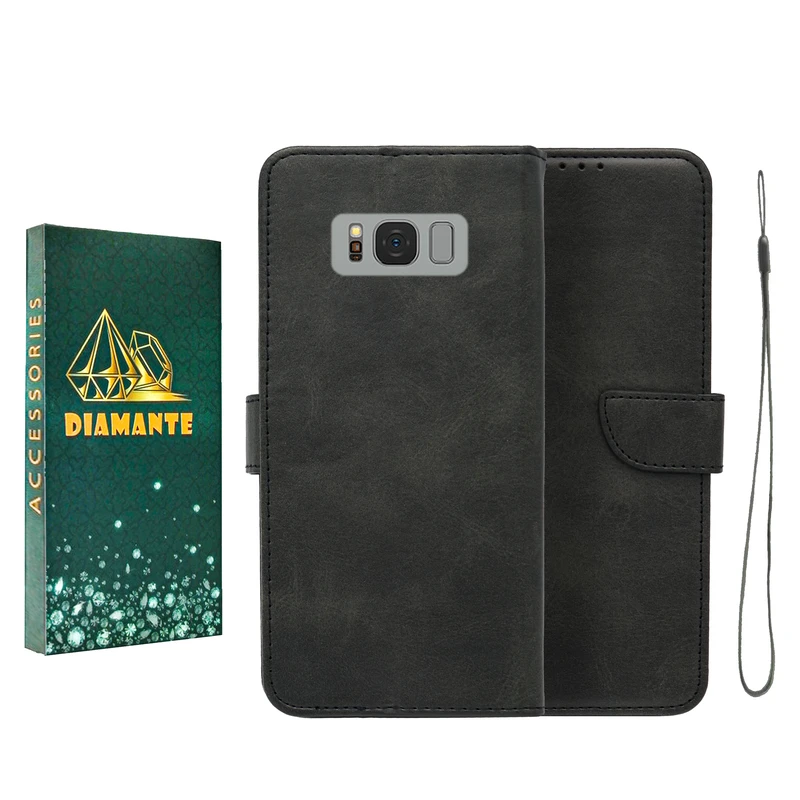 کیف کلاسوری دیامانته مدل Bandaviz Gn مناسب برای گوشی موبایل سامسونگ Galaxy S8 Plus به همراه بند آویز