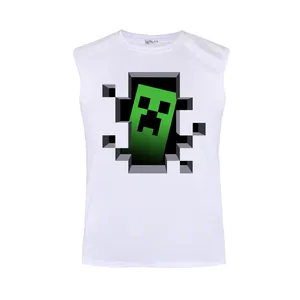 تاپ پسرانه مدل MINECRAFT کد P018 رنگ سفید