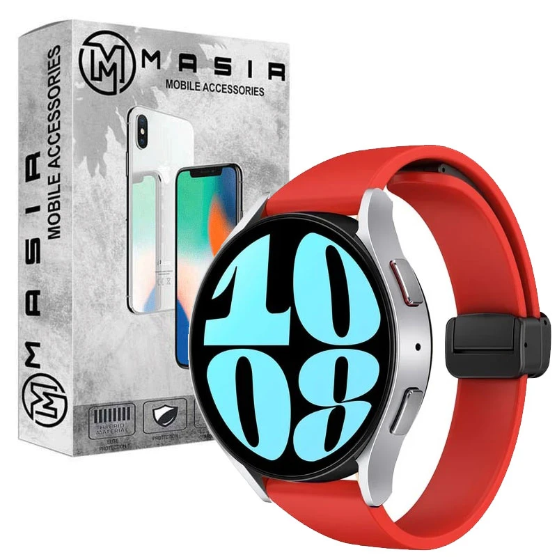 بند مسیر مدل Silicone Magnetic مناسب برای ساعت هوشمند سامسونگ Galaxy Watch 6 40mm