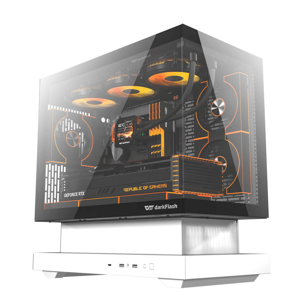 کیس کامپیوتر گیمینگ دارک فلش مدل FLOATRON F1 M-ATX B&W