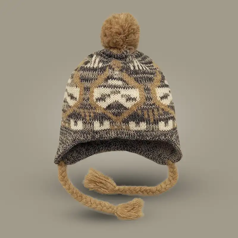 کلاه بافتنی بچگانه کولزیون مدل هندسی کد 61806