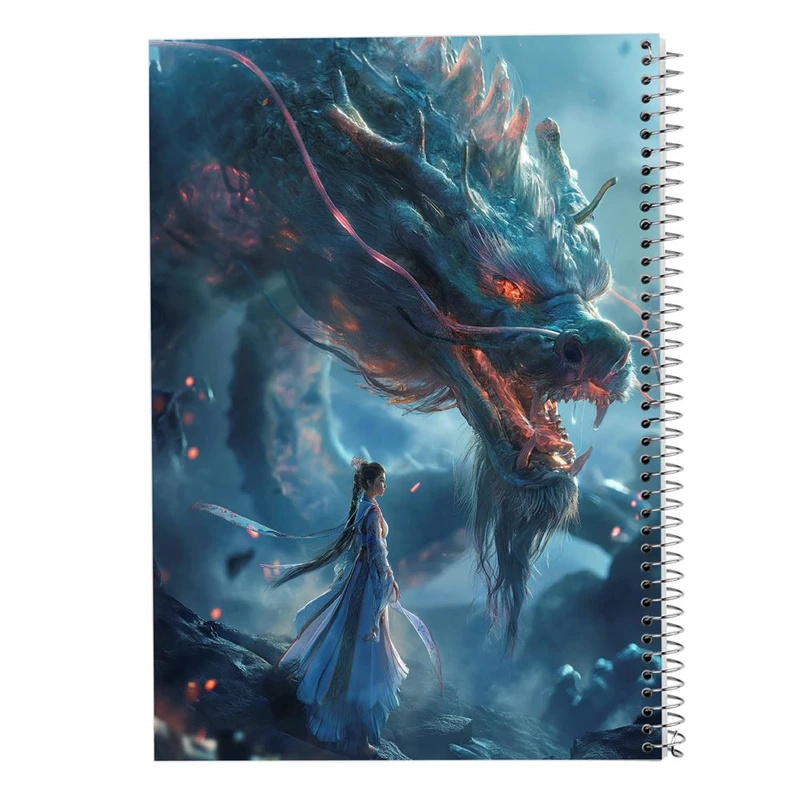 دفتر ژورنال نویسی 50 برگ مدوپد مدل نقطه ای طرح اژدها کد DF16629