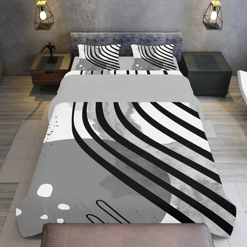 سرویس روتختی مدل گرافیکی TXY728 تک نفره 5 تکه