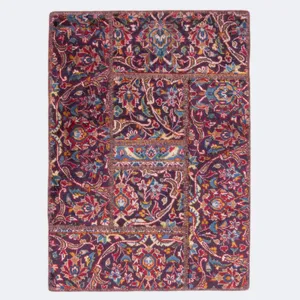 کلاژ فرش دستباف نیم متری مدل کاشان کد 12813