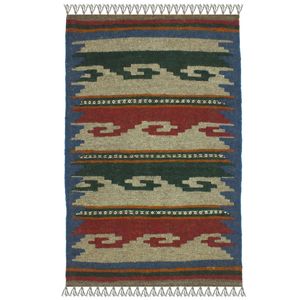 گلیم دستبافت یک متری مدل پادری کد J1621