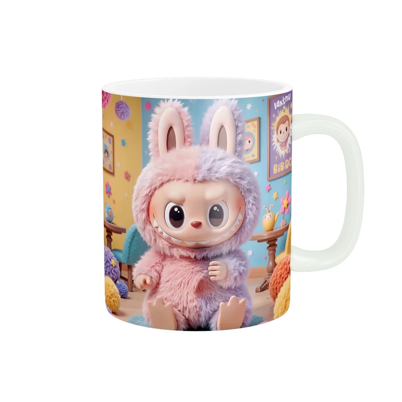 ماگ پاد آفرین طرح عروسک لبوبو کد 5941