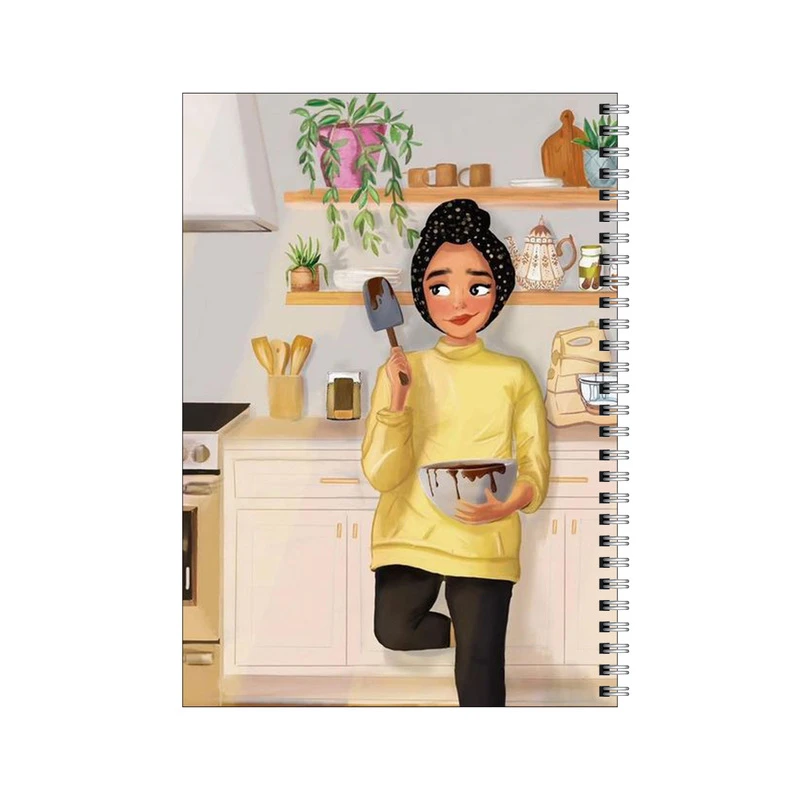 دفتر مشق 80 برگ بامبیلیپ طرح دختر کیک پز کد 6818714