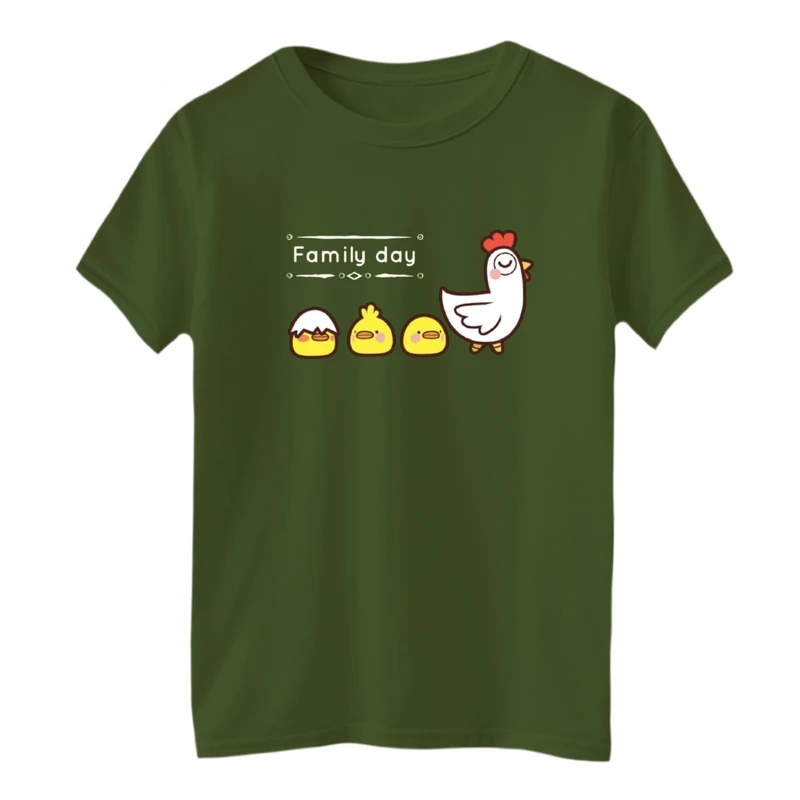 تی‌شرت لانگ آستین کوتاه بچگانه مدل مرغ و جوجه ها